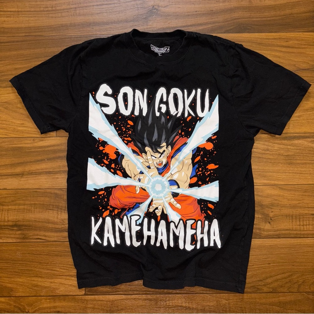 Black Graphic Tee with Anime Print